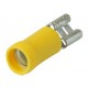 Insulated Yellow 48 Amp 10 mm Push On Female Blade Crimp Terminal 